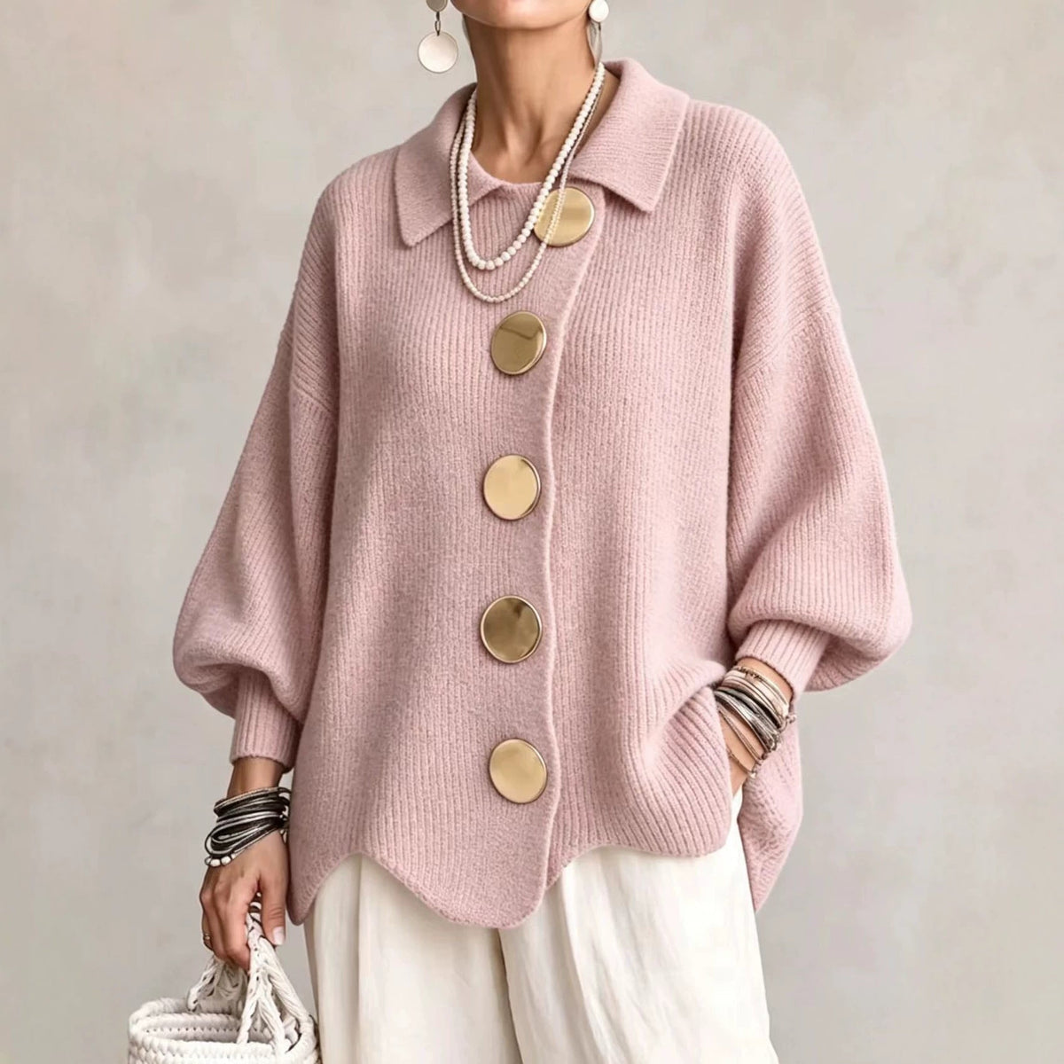 Isadora Oversized Collared Cardigan