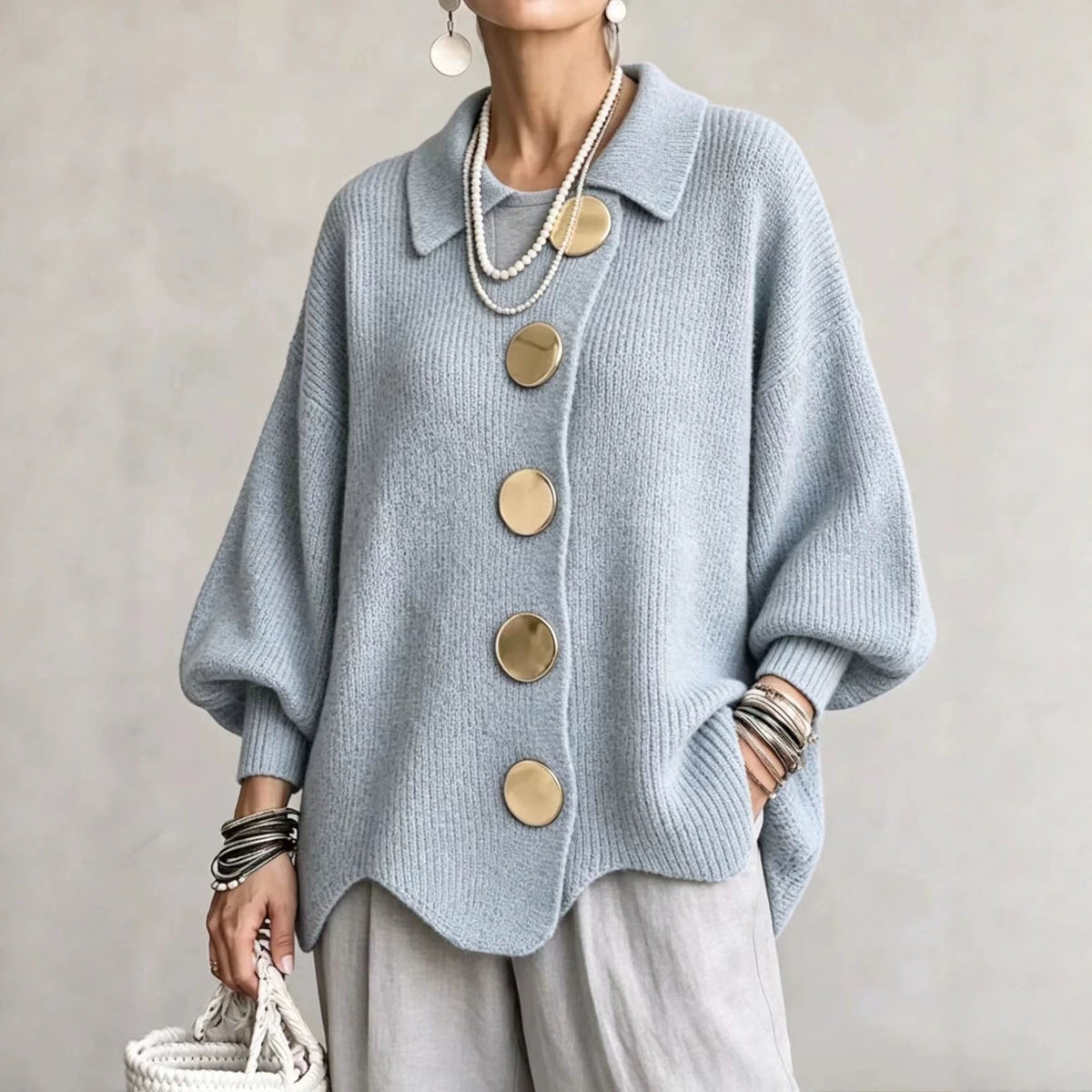 Isadora Oversized Collared Cardigan