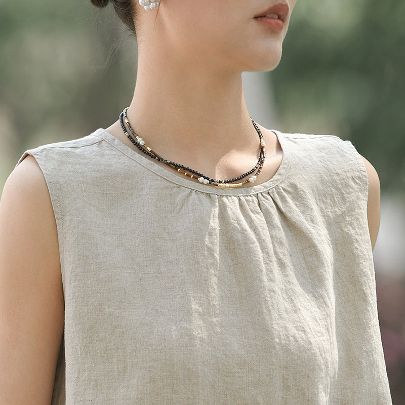 Natural Fiber Top and Pants Set