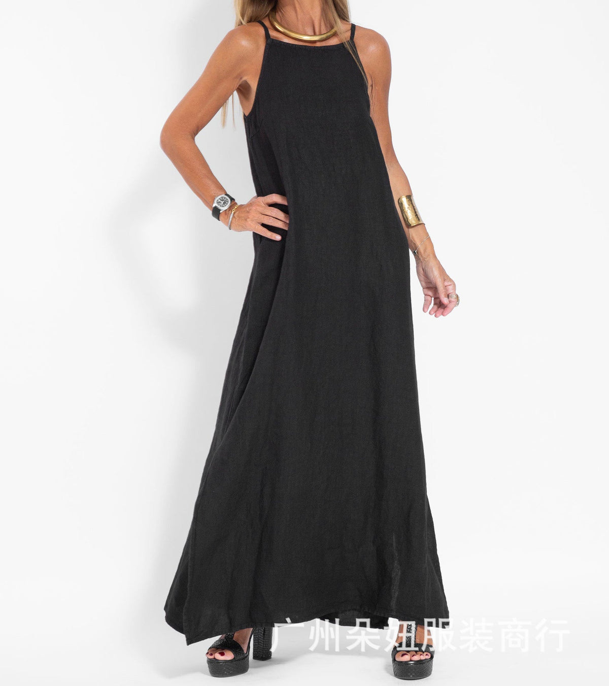 Minimalist Straps Maxi Dress