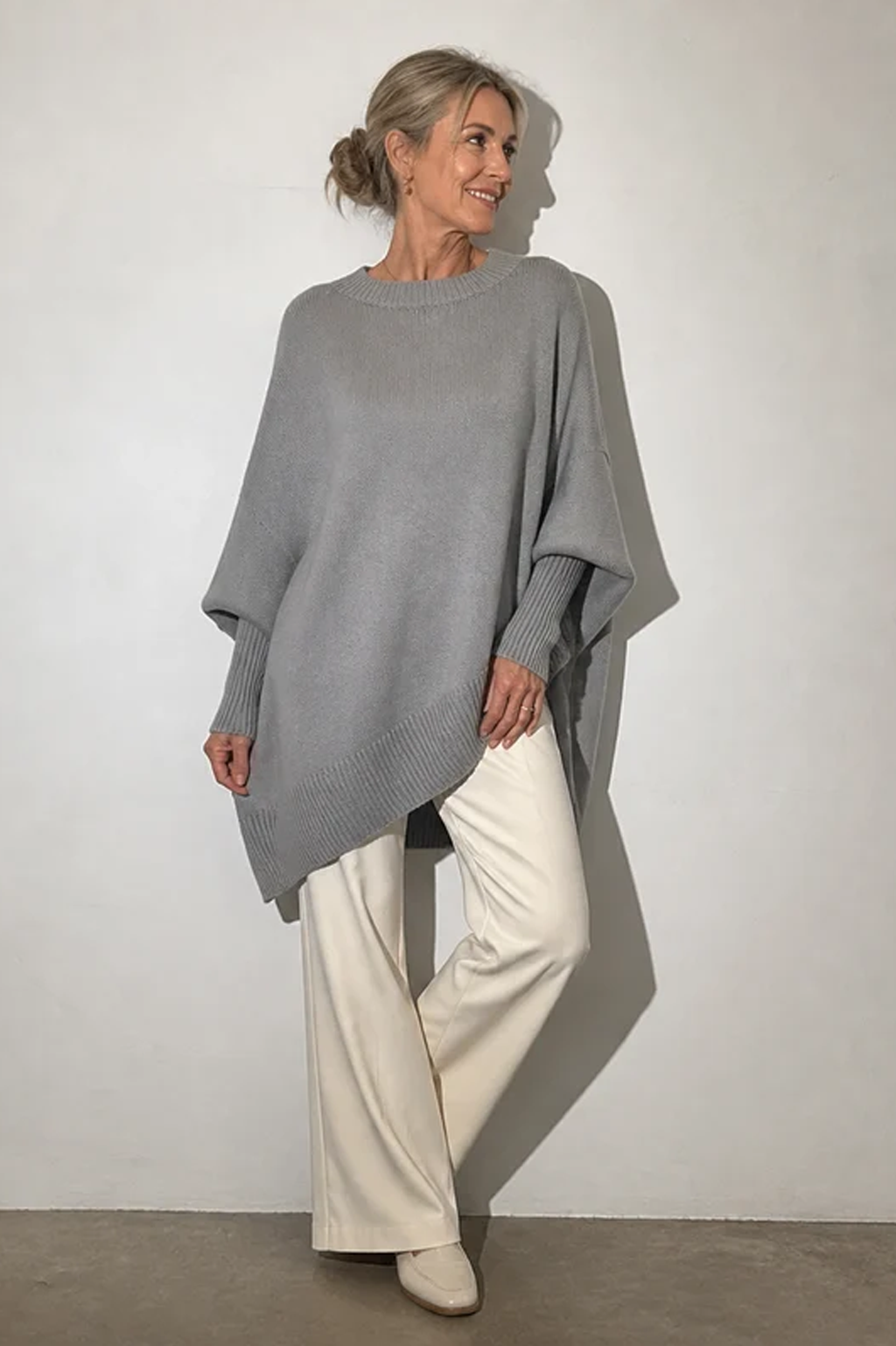 Oversized Round Neck Pullover Knitwear