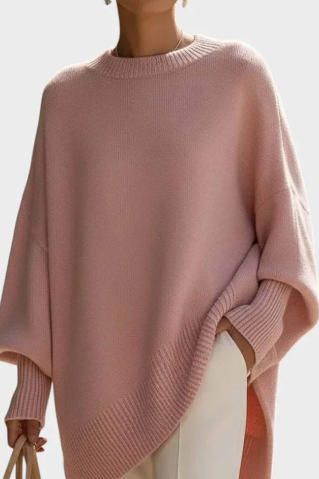 Oversized Round Neck Pullover Knitwear