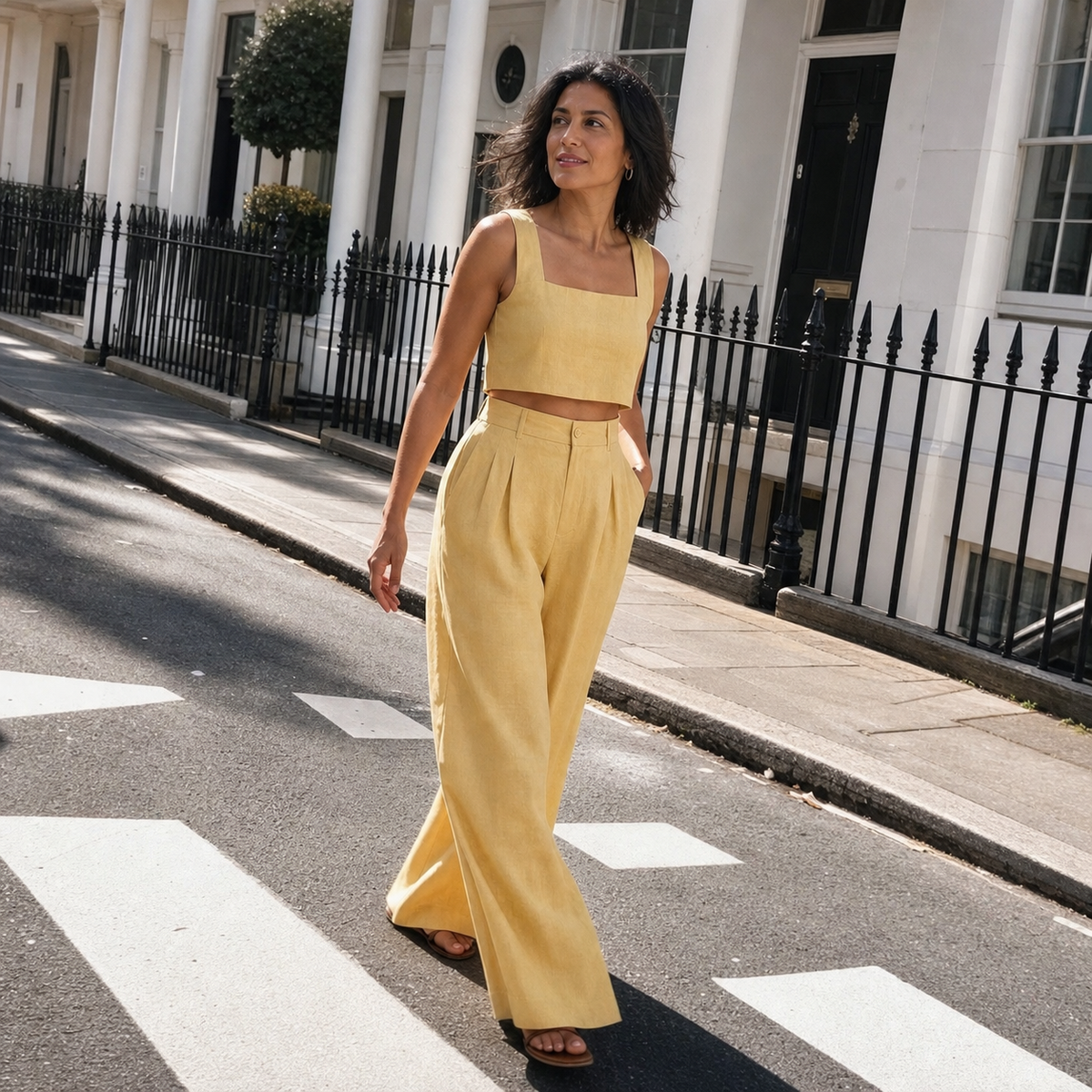 Peachy Palazzo Pants Set