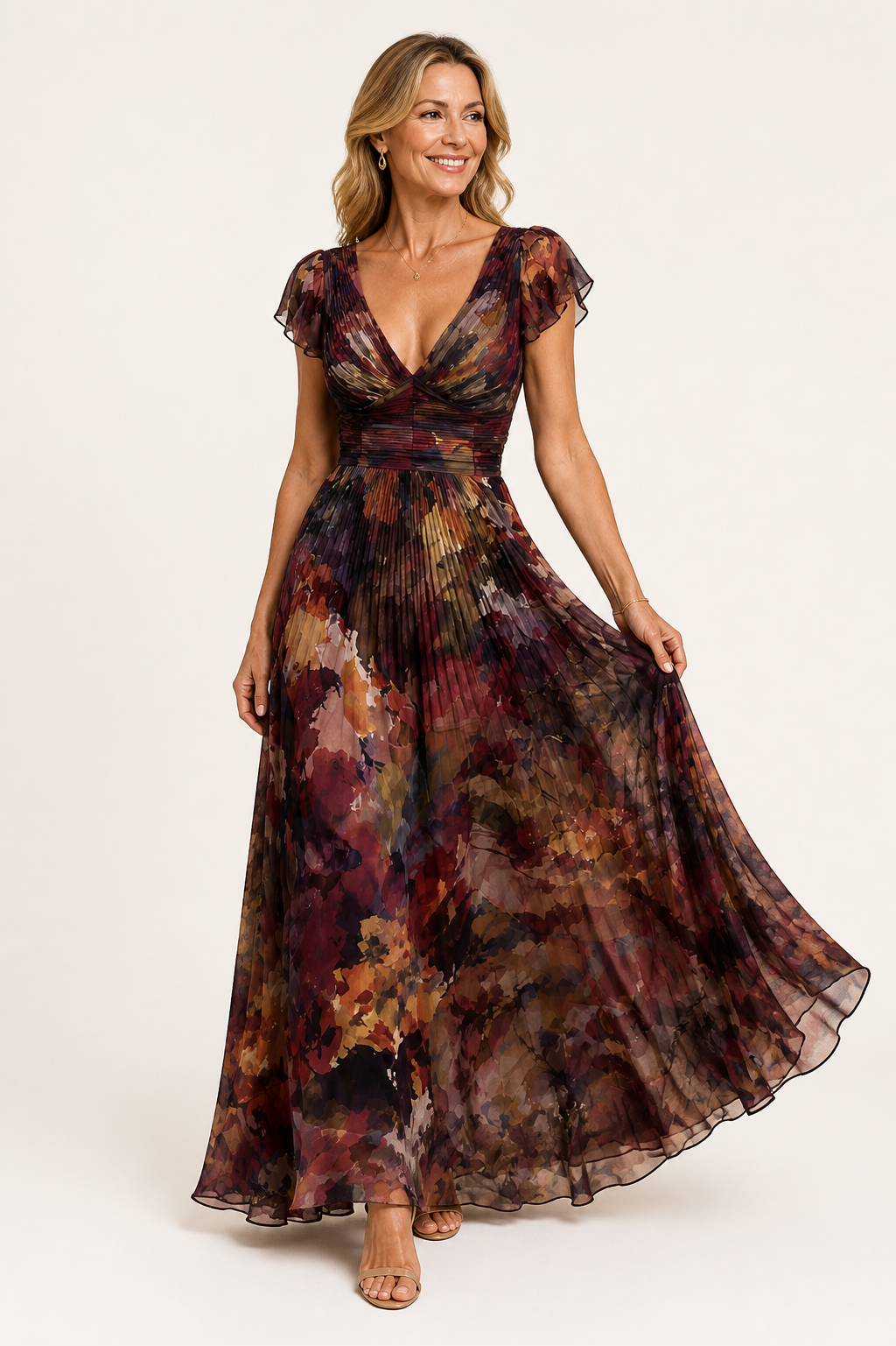 Ruched Bodice Maxi Dress