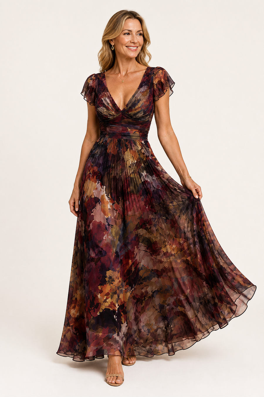 Ruched Bodice Maxi Dress