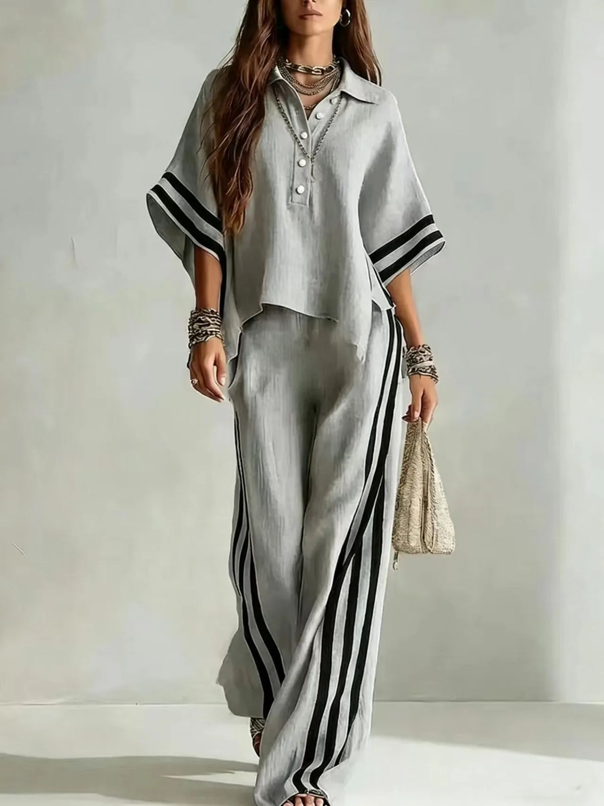 Marlena Wide Leg Pants Set