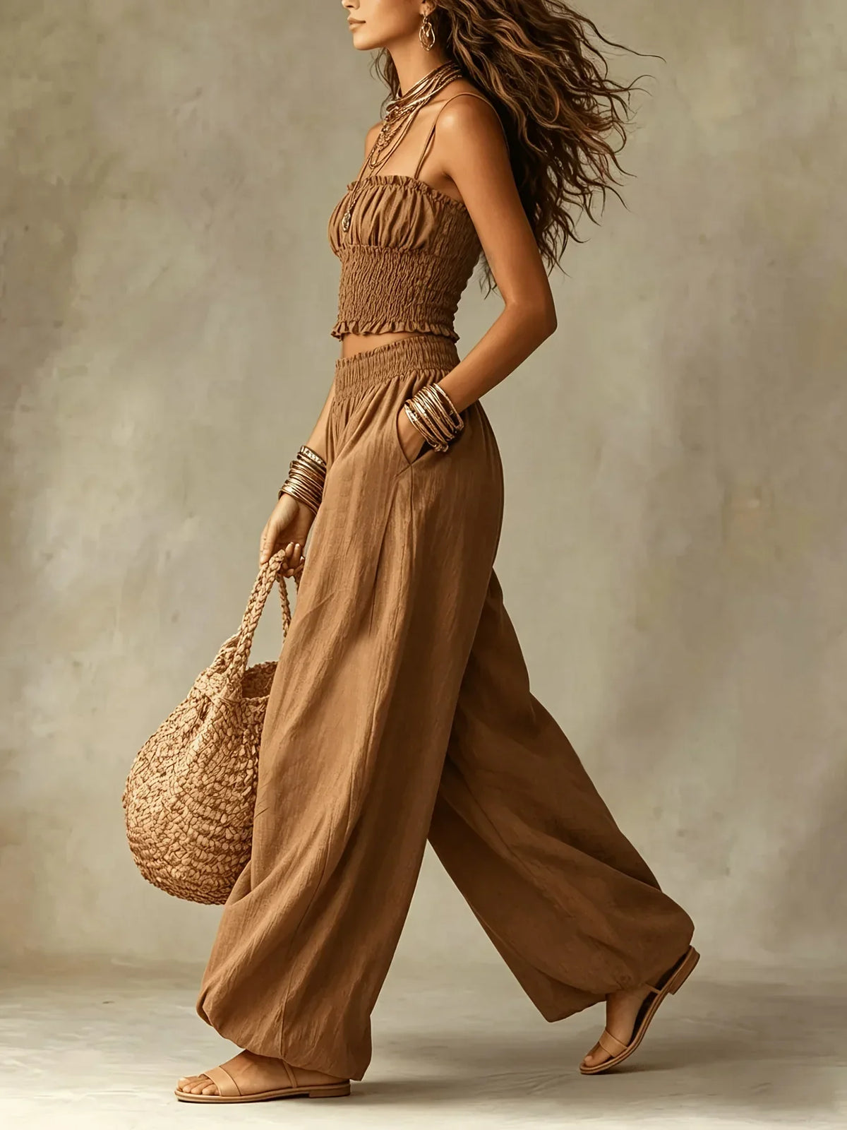 Harlow Wide-Leg Pants Set