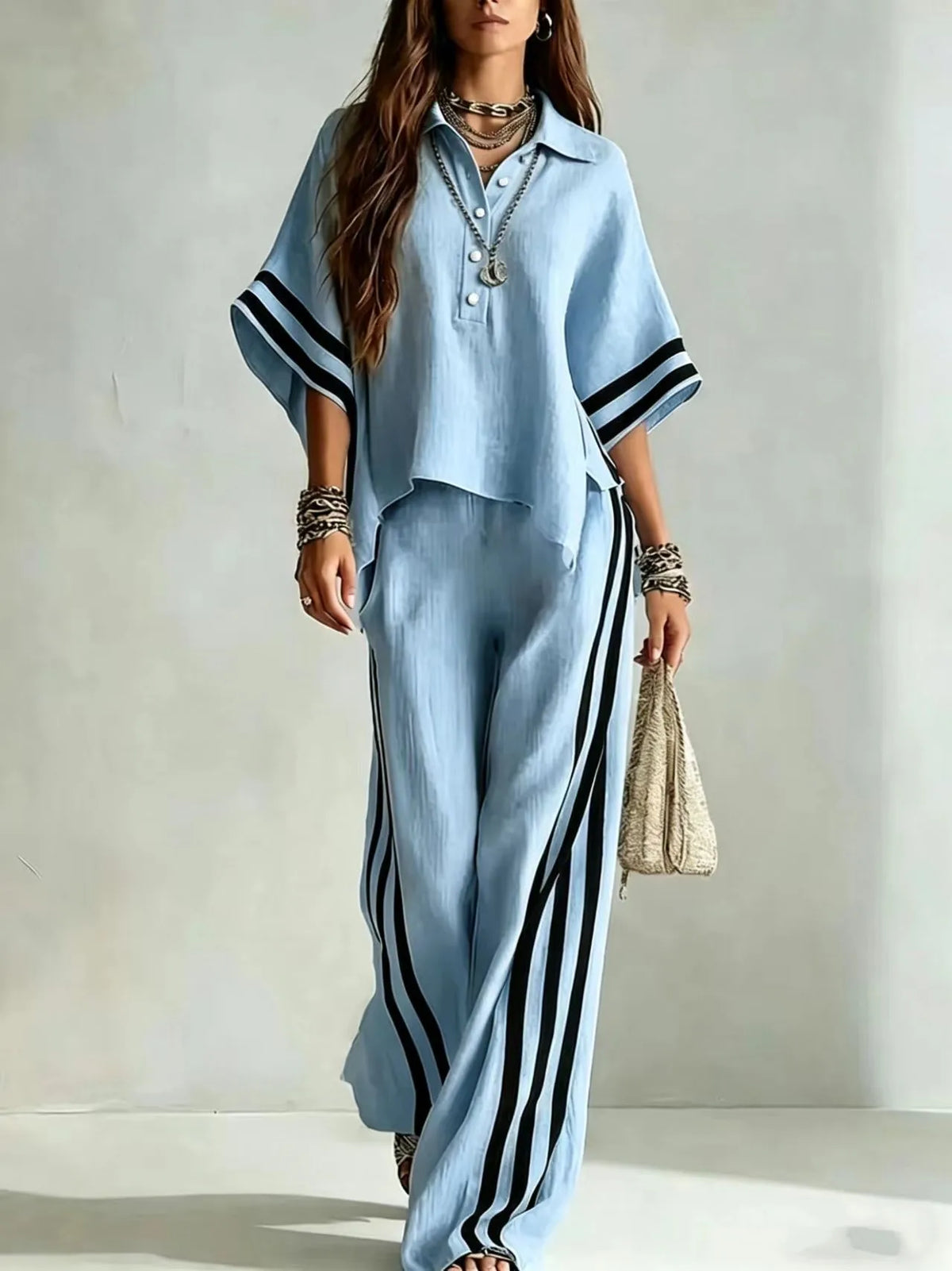 Marlena Wide Leg Pants Set