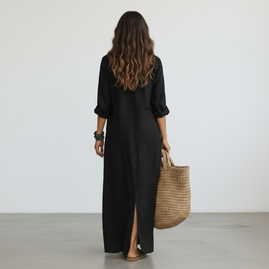 Shirt-Style Maxi Dress