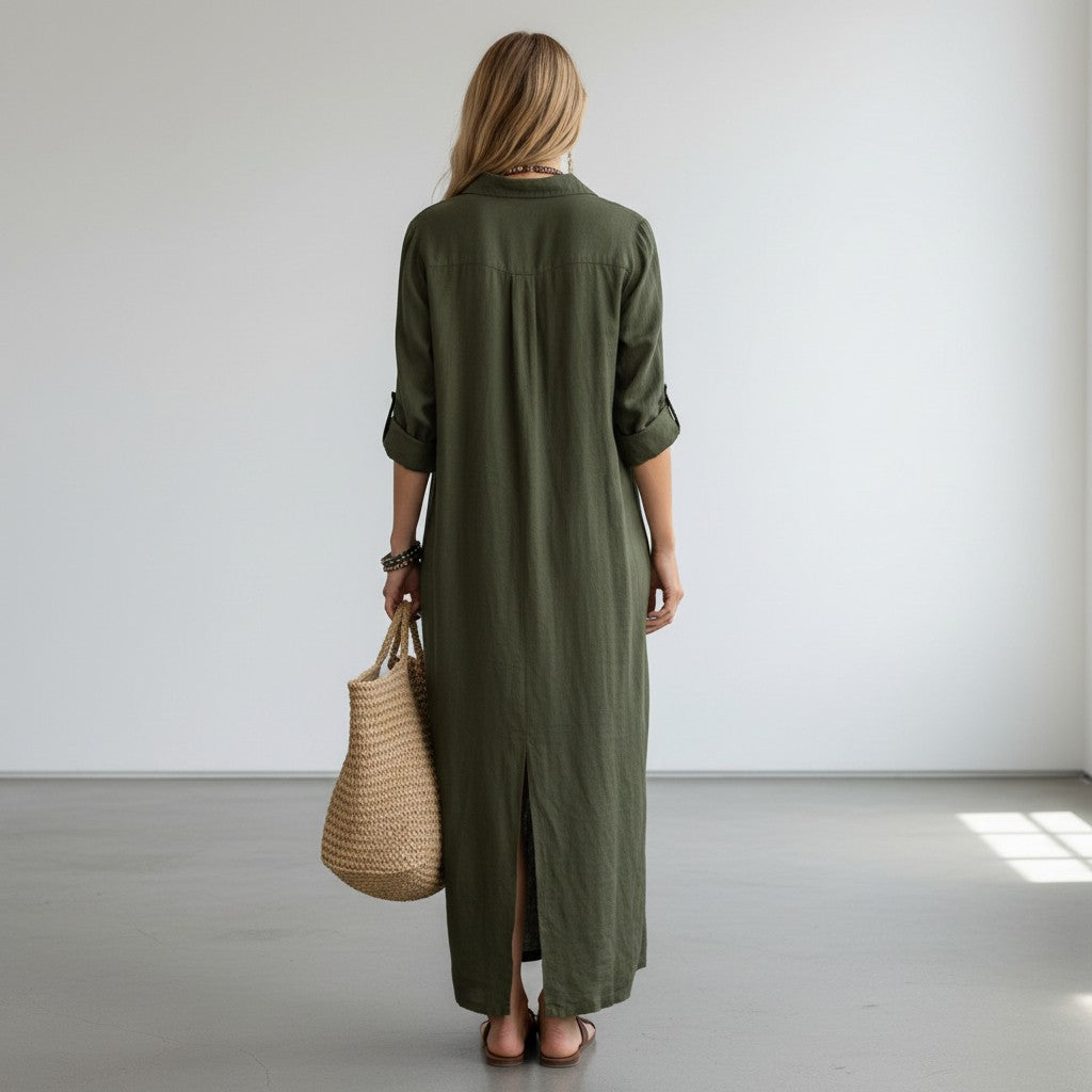 Shirt-Style Maxi Dress