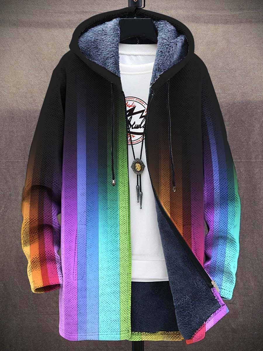 Tasma Retro Spectrum Cardigan with Hoodie