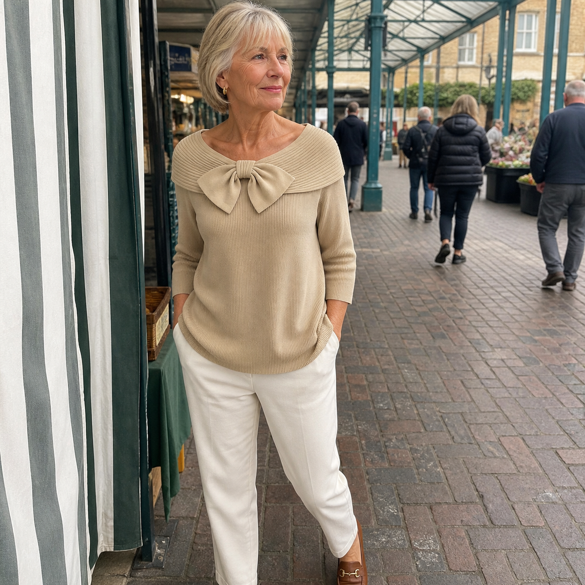 Tivella Jumper with Bow Neckline