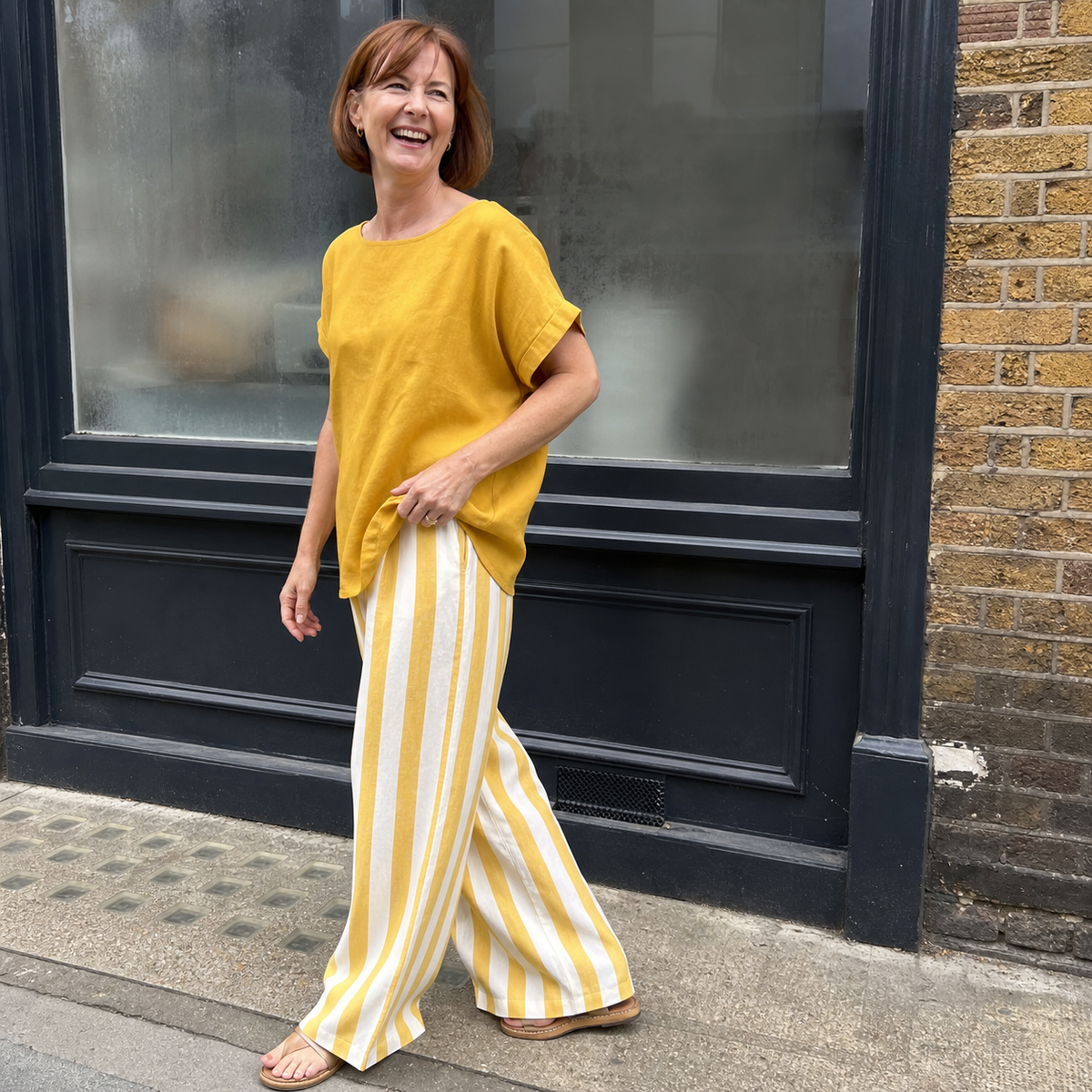 Vanessa Linen Summer Pants Set
