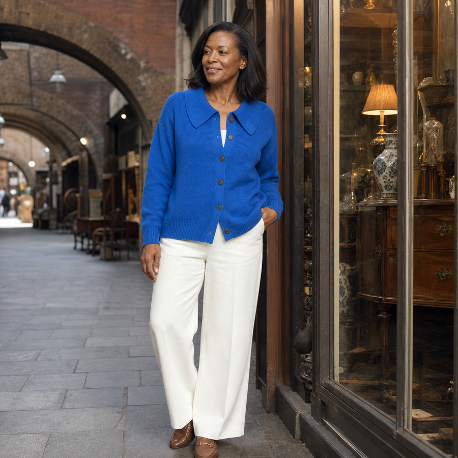 Vespera Button Collar Cardigan