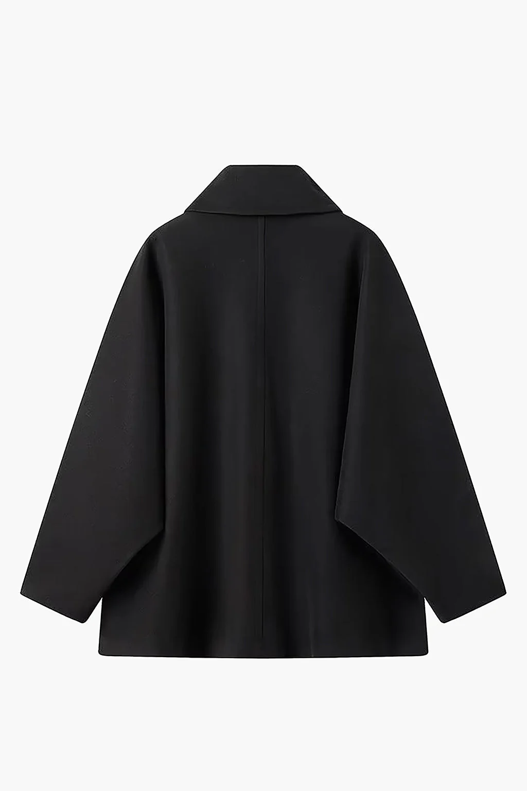 Women's Oversized Coat with Lapel Collar and Button Front