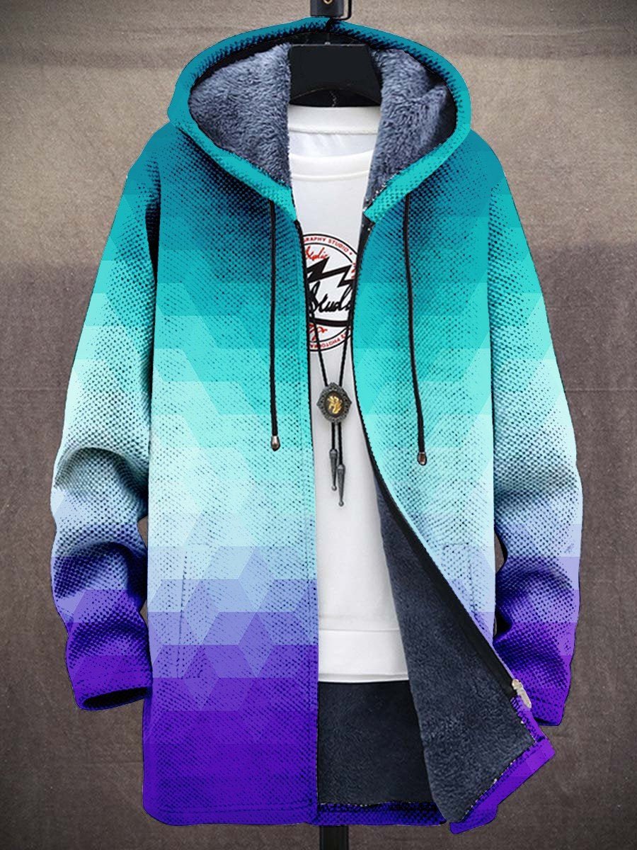 Yindi Geometric Gradient Artistic Cardigan