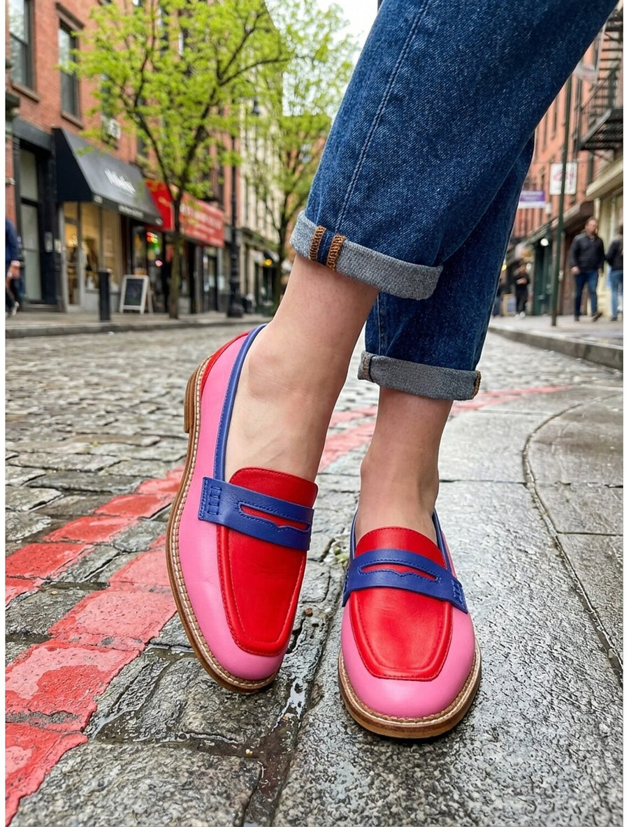 Vivian Colour Block Loafers