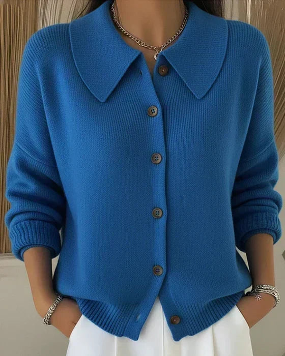 Vespera Button Collar Cardigan
