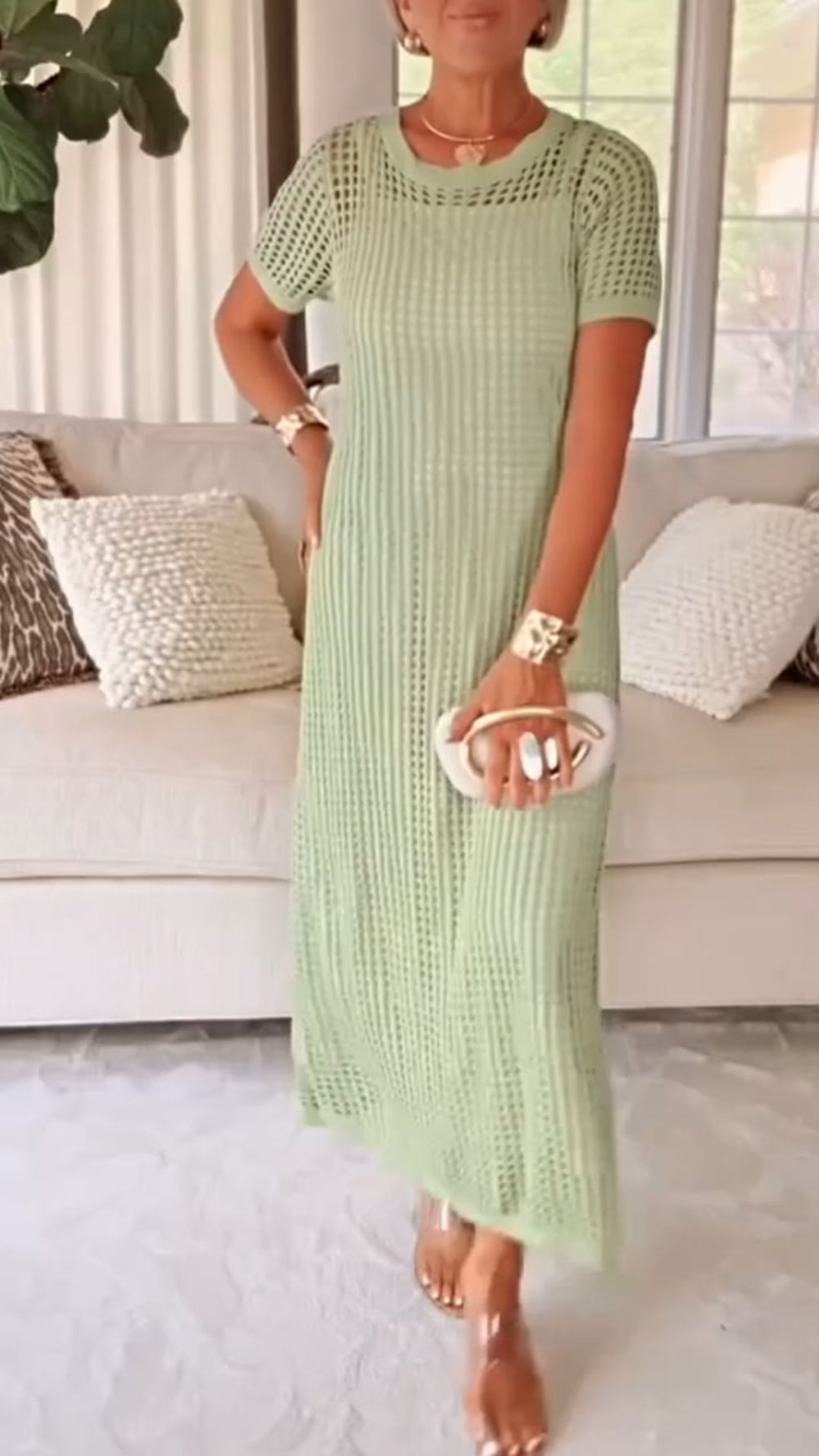 Hollow Airy Two-piece Dress