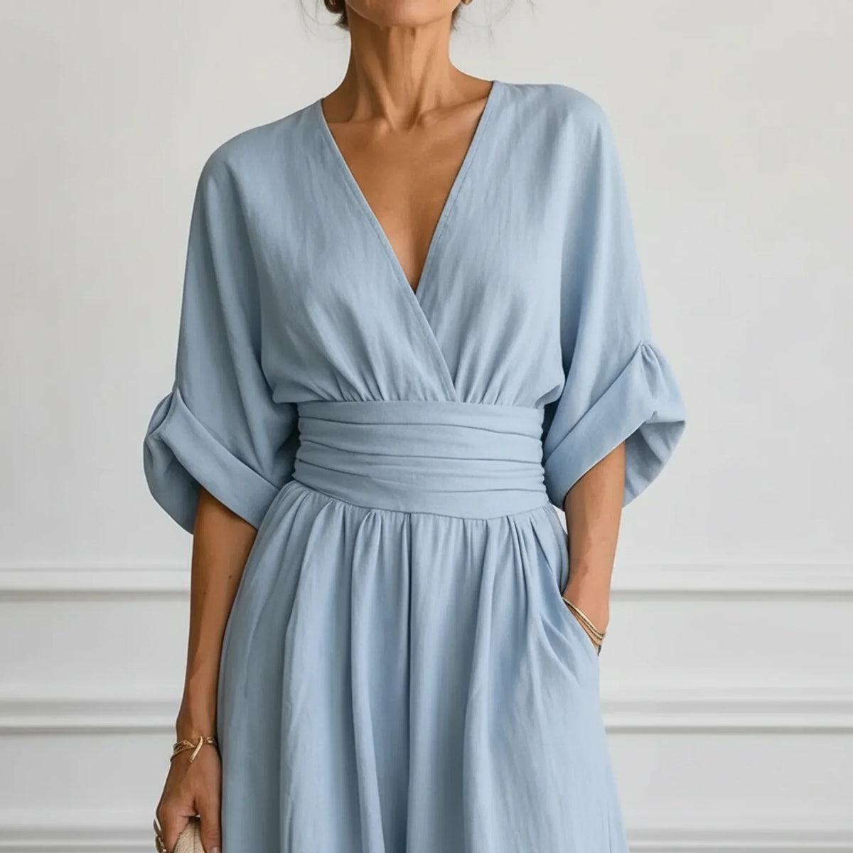 Wide Leg V-Neck Jumpsuit