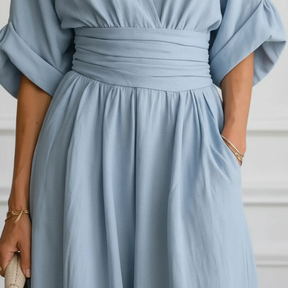 Wide Leg V-Neck Jumpsuit