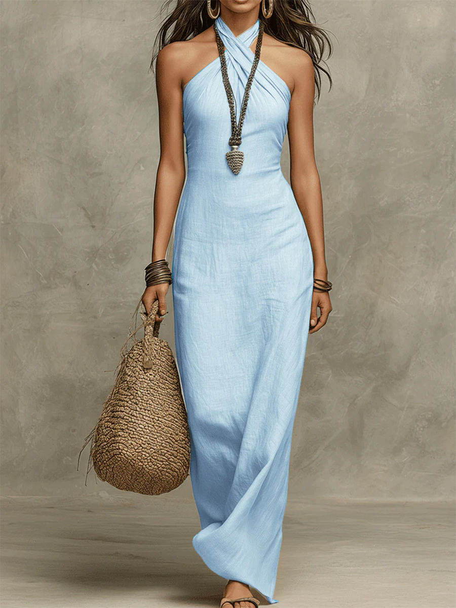 Azura Cross Neck Maxi Dress