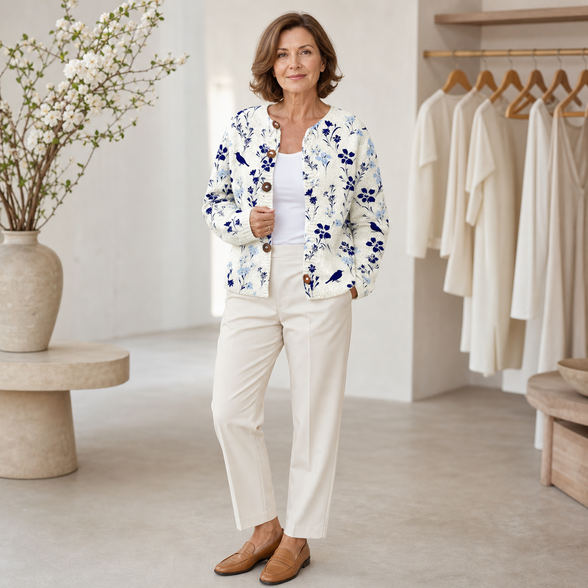 Vynora Floral Bird Cardigan
