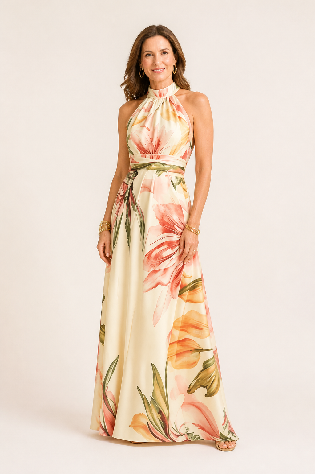 Tropical Floral Maxi Dress