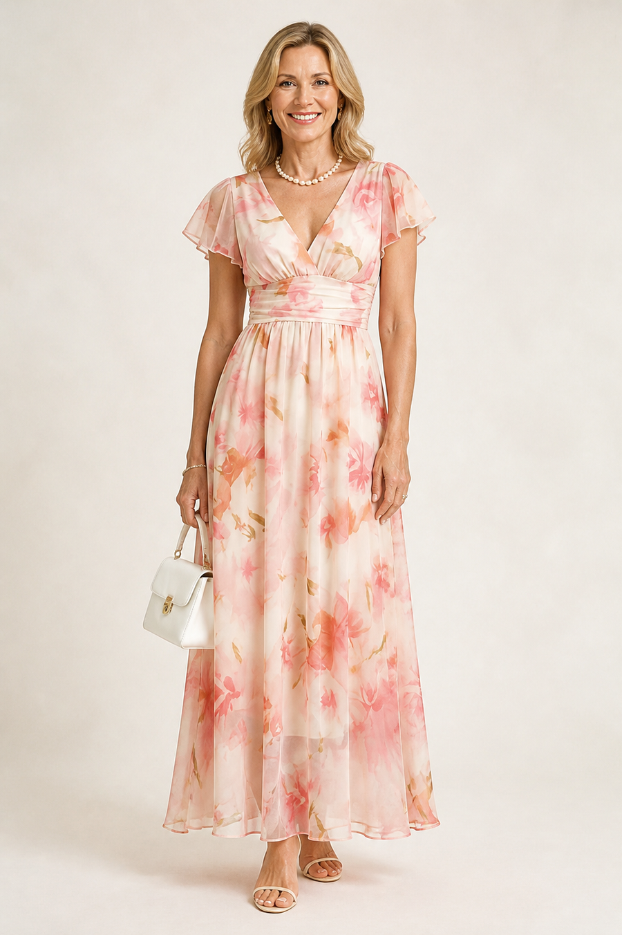 Flutter Sleeve Maxi Dress
