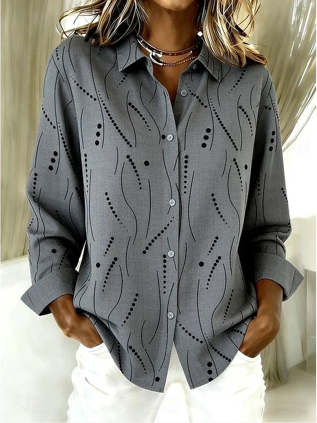 Pernella Casual Dotted Line Pattern Blouse