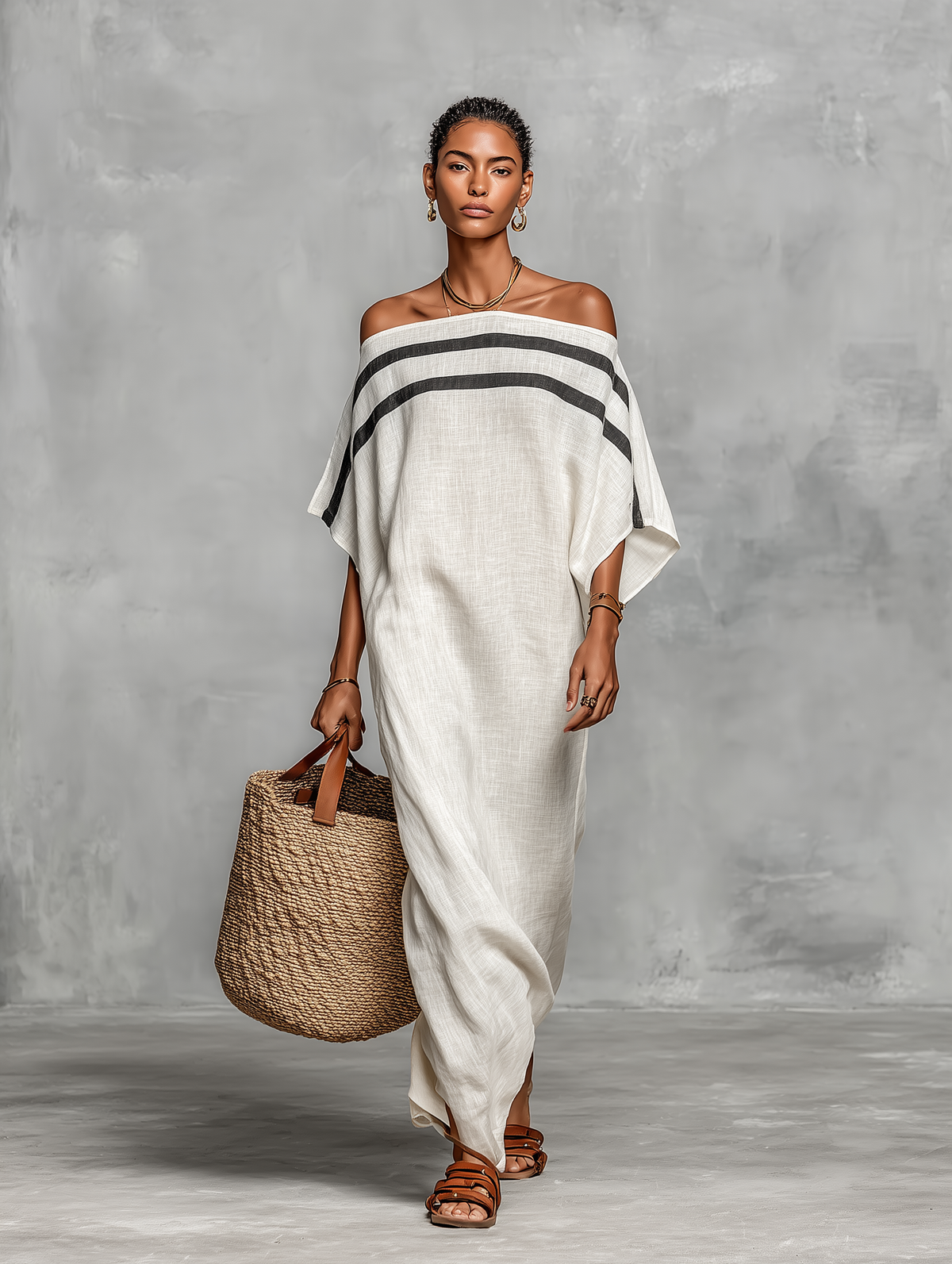 Santorini Resort Maxi Dress