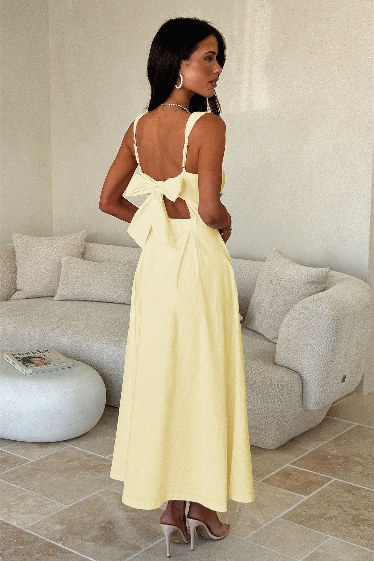Waist Cinched Strap Vacation Dress