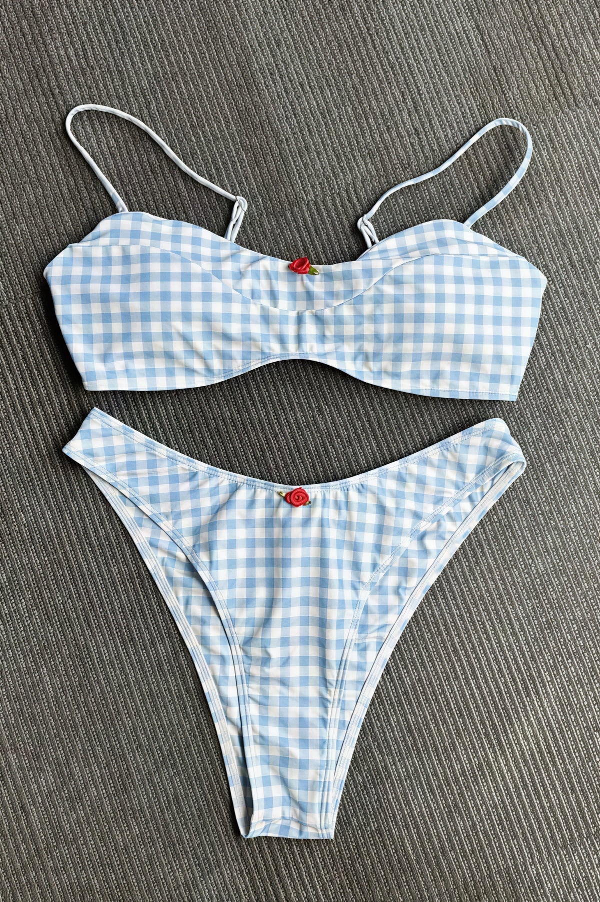 Sexy Lace Up Triangle Bikini Two Piece Sets