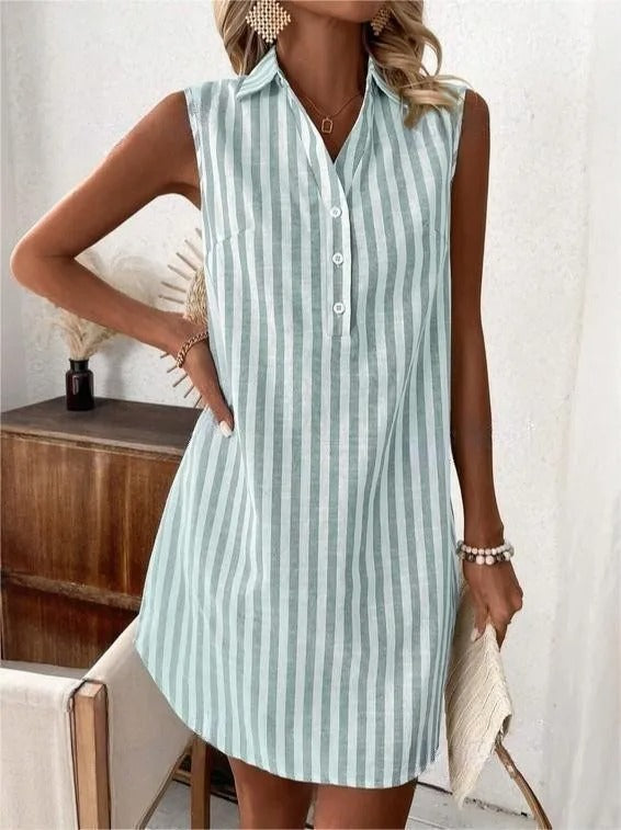 Striped Shirt Mini Dress