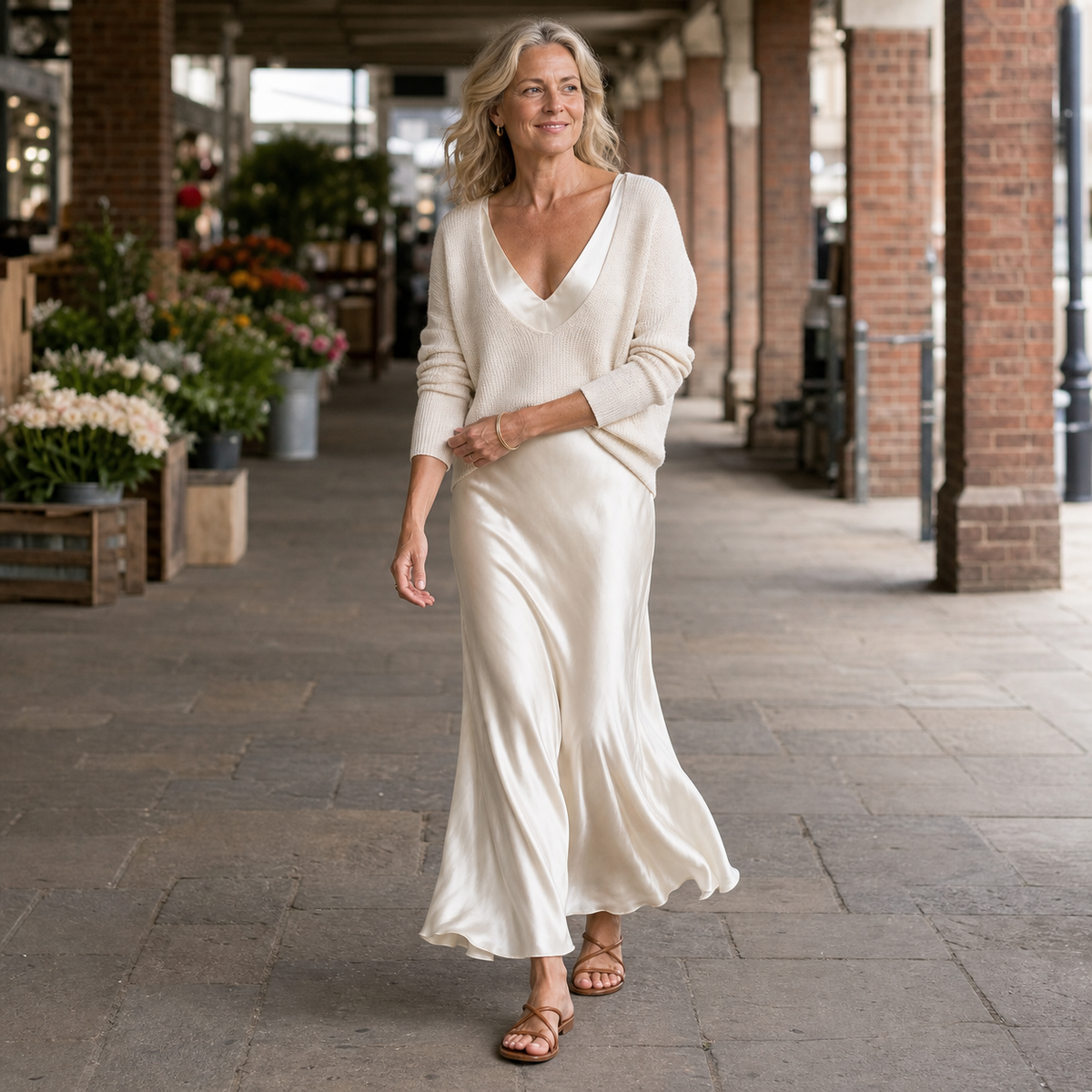 Elegant Satin Maxi Dress Set