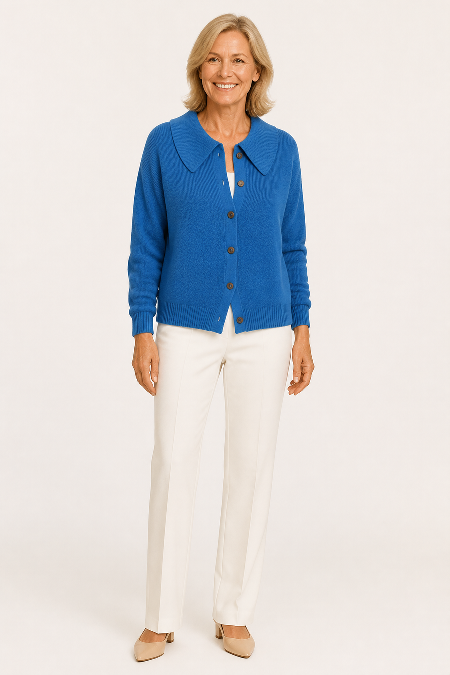 Vespera Button Collar Cardigan