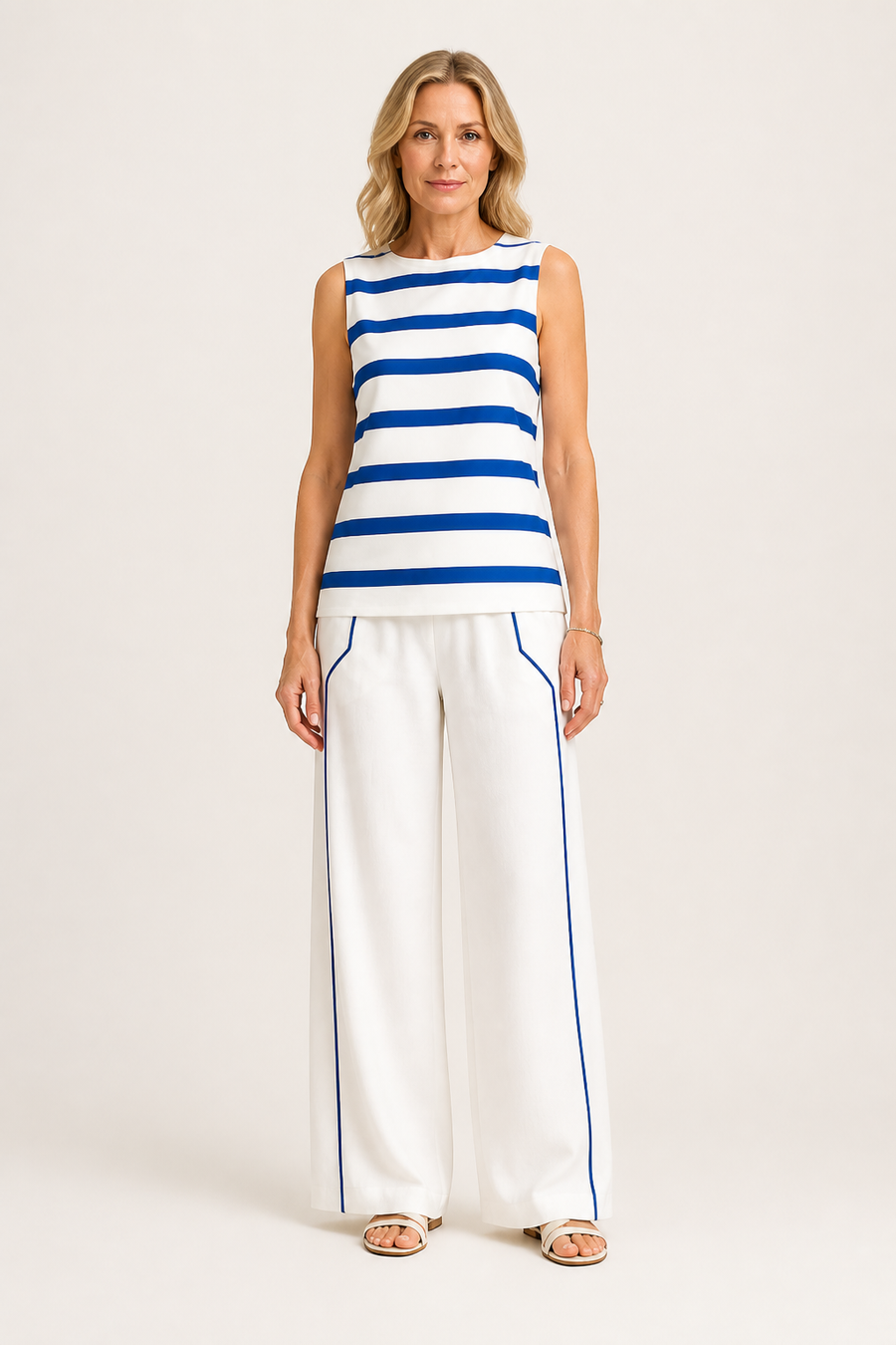 Casual Wide-Leg Pants Set