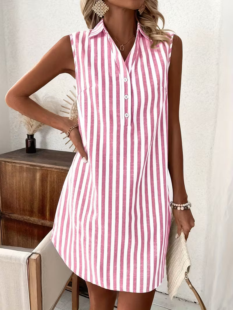 Striped Shirt Mini Dress