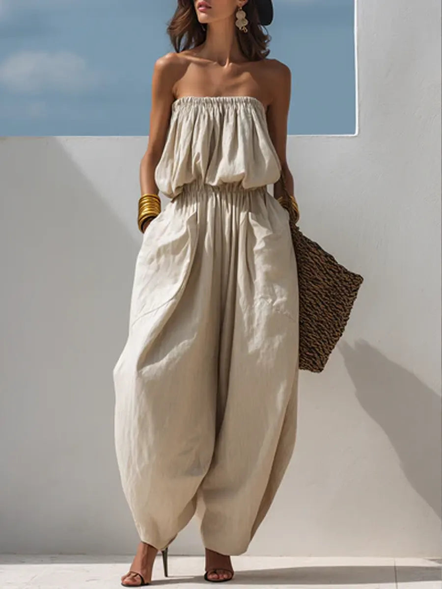 Loose Sleeveless Tapered Jumpsuit