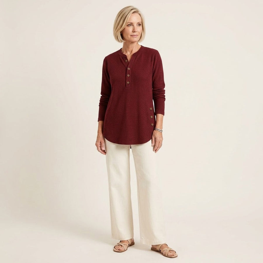 Neva Button Henley Tunic