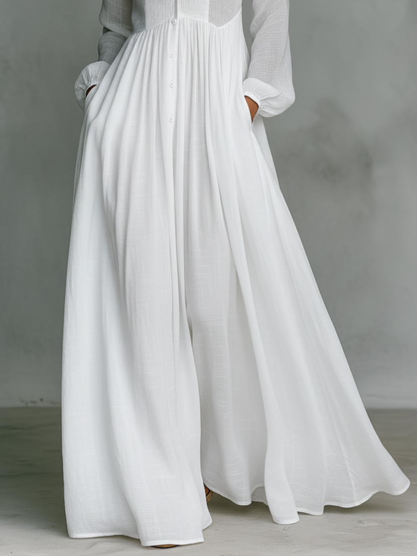 High-collar Maxi Dress