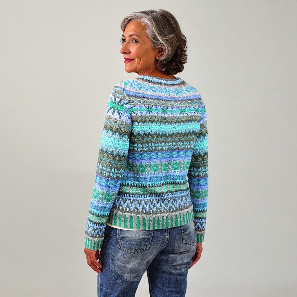 Brigitte Retro Reef Horizon Jumper