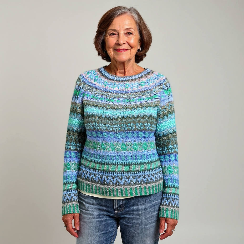 Brigitte Retro Reef Horizon Jumper