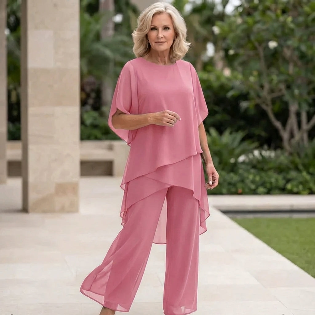 Kimmy Draped Top with Palazzo Pants