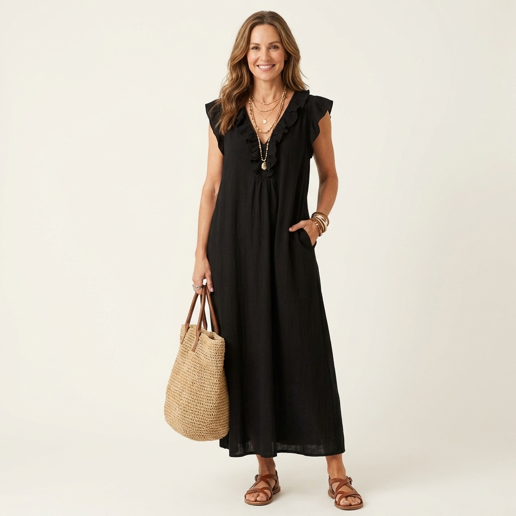 Josette V-Neck Maxi Dress