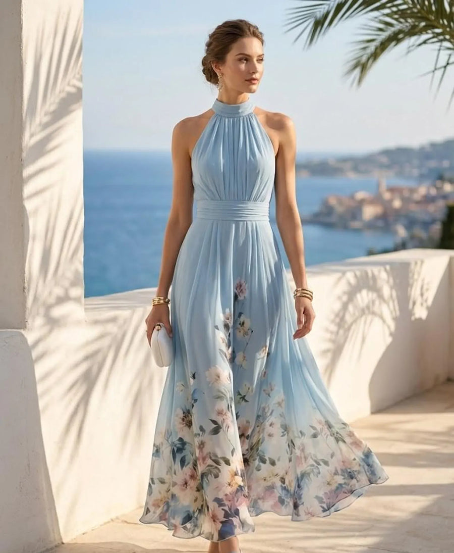 Kezia Halter Neck Maxi Dress