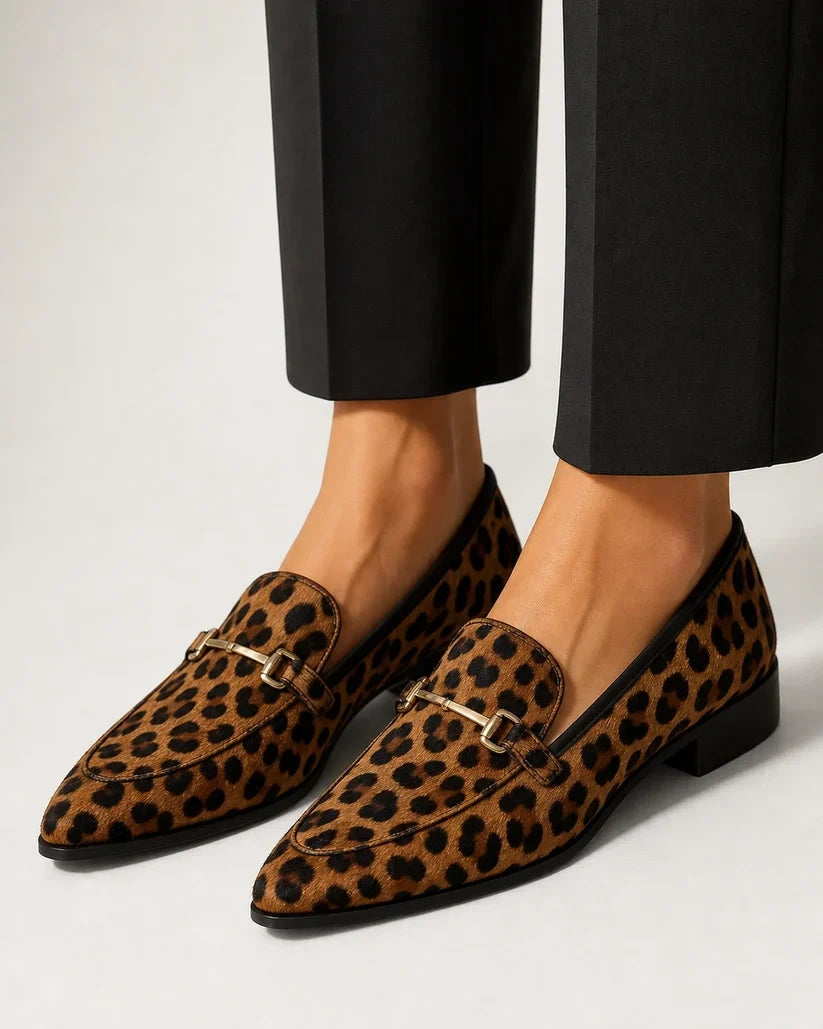 Valeria Elegant Leopard Print Loafers