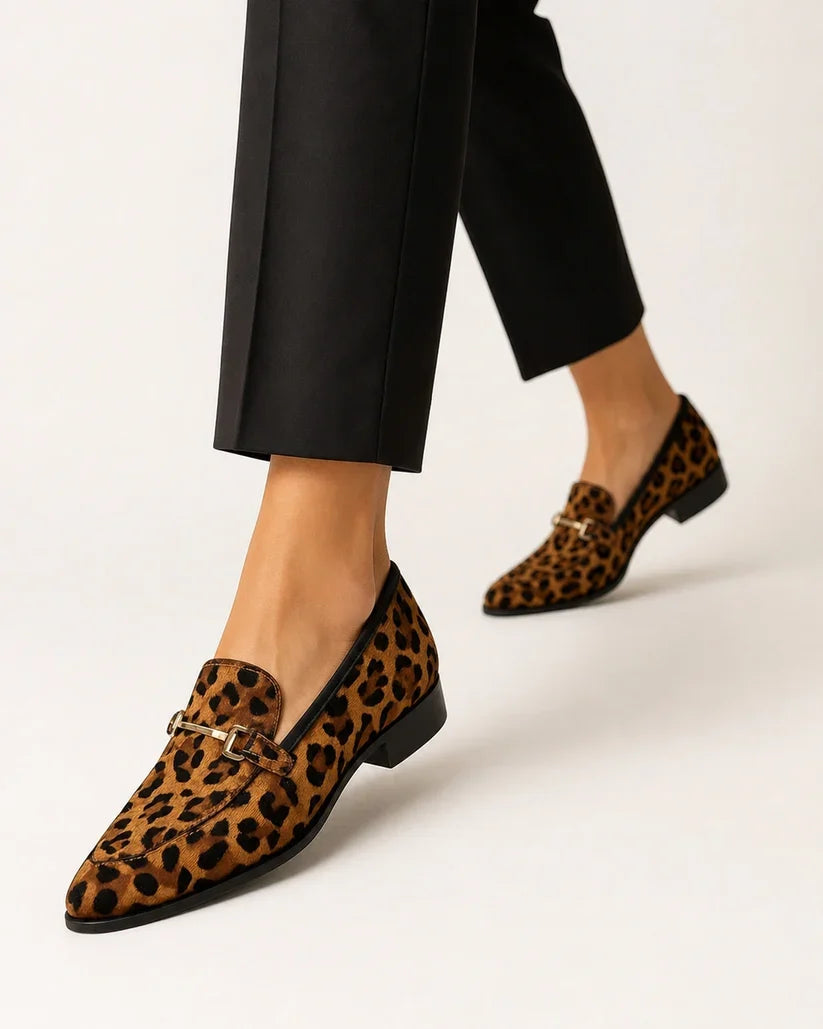 Valeria Elegant Leopard Print Loafers