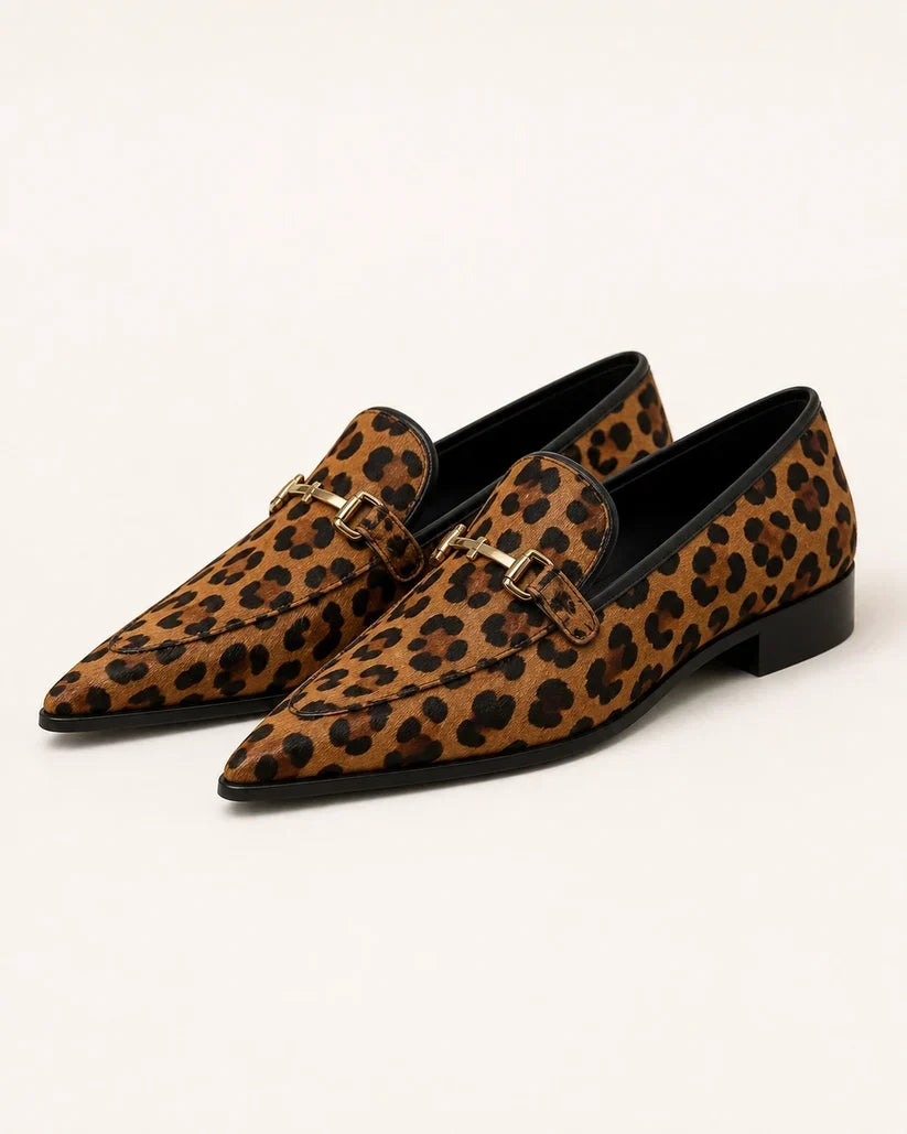 Valeria Elegant Leopard Print Loafers
