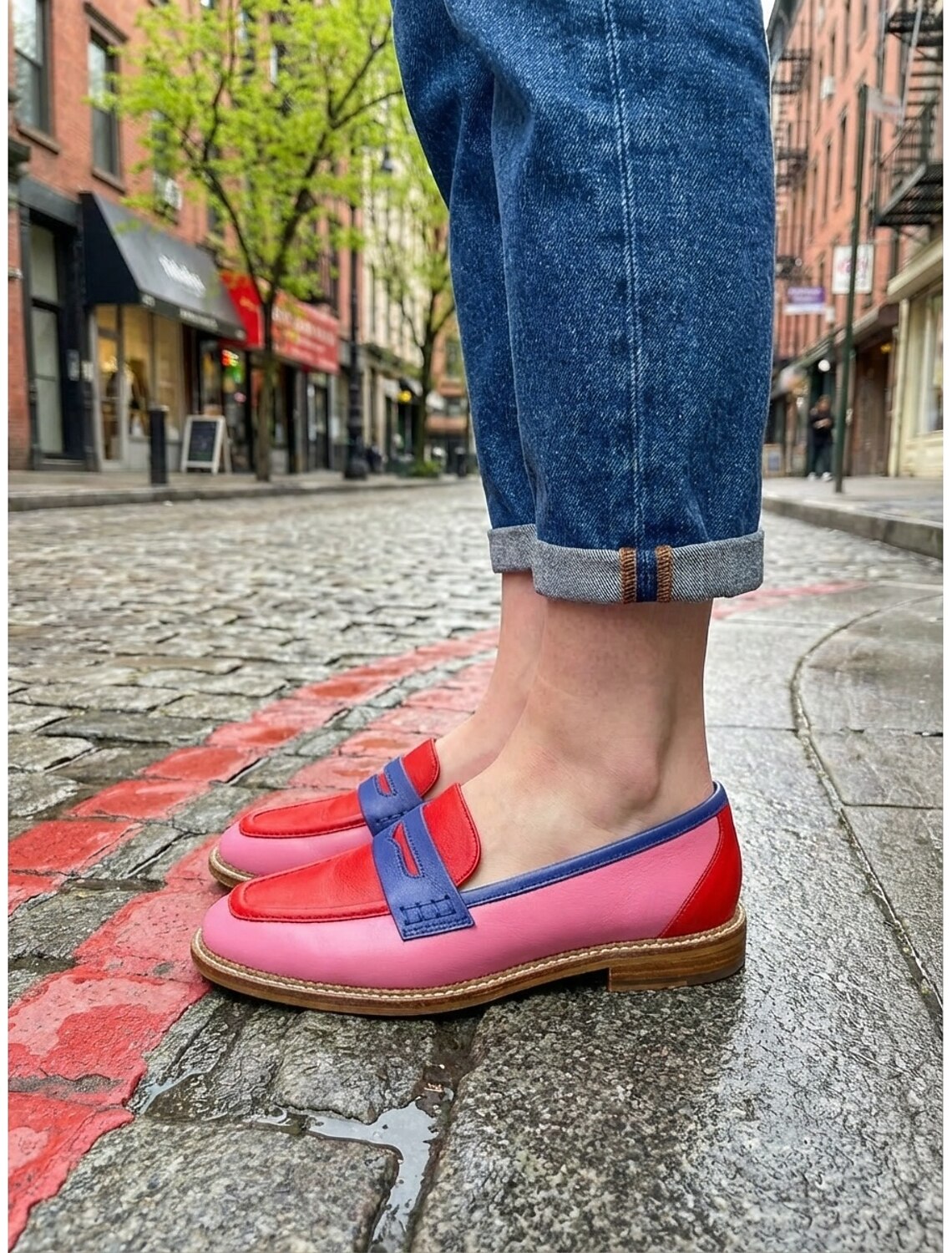 Vivian Colour Block Loafers